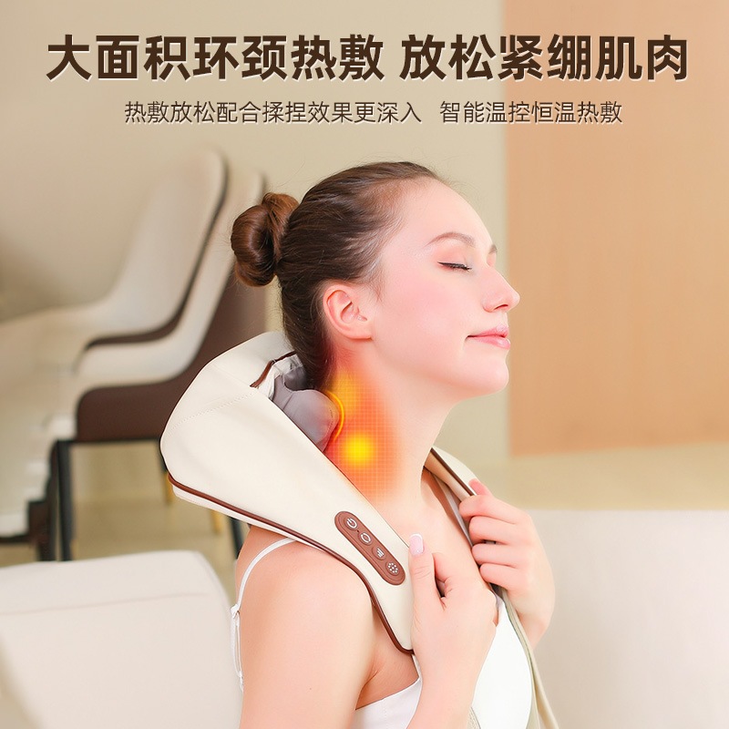 Máy Massage cổ vai gáy, Máy mát xa cổ vai gáy nén nóng hồng ngoại 6D, Đai Mát Xa Đa Năng