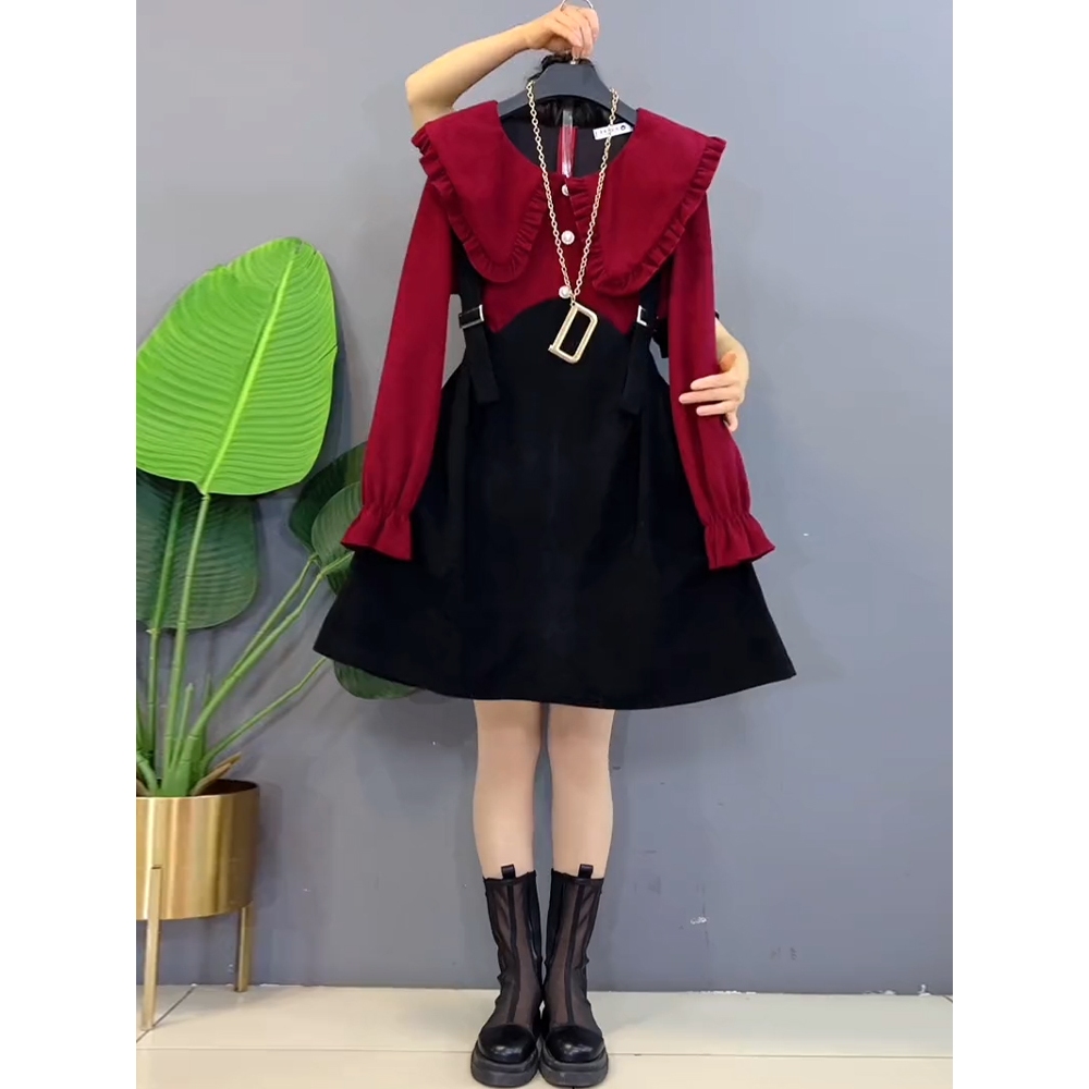 ĐẦM YẾM PHỐI 2 MÀU, CHẤT KAKI NHUNG CAO CẤP, FORM GIẢ YẾM, DỄ THƯƠNG, BÁNH BÈO, RỰC RỠ, MÙA LỄ HỘI