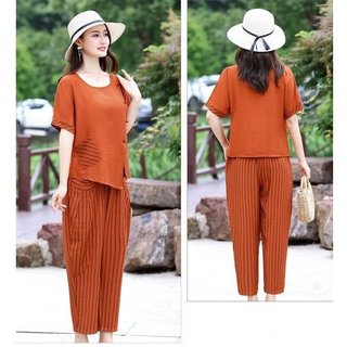 Bộ đũi lụa cao cấp, bộ mặc nhà cho bà cho mẹ chất mềm mại A68