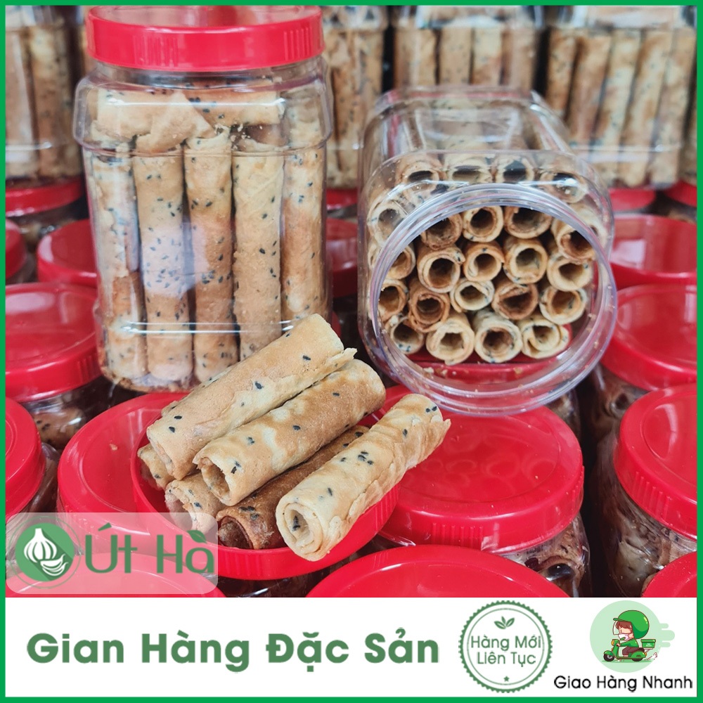 Bánh Cuốn Giòn Quảng Ngãi Hộp 500gr Bánh Ống Thủ Công Ngon Giòn - Út Hà Đặc Sản