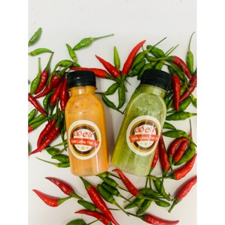COMBO 2 Chai Muối Ớt Xanh Muối Ớt Đỏ mỗi chai 100ML- Muối chấm Hải Sản, đồ nướng, hấp