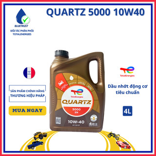 Dầu nhớt động cơ ô tô total quartz 5000 10w40, api sn/cf - 4 lít