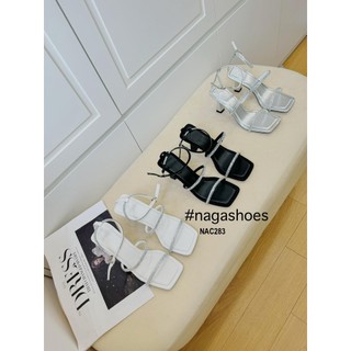 CAO GÓT NAGASHOES VIỀN ĐẾ HAI QUAI NGANG ĐÍNH ĐÁ 7P NAC283
