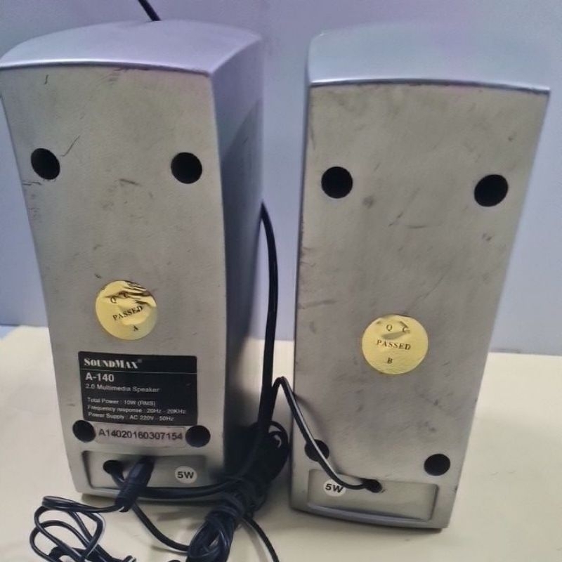 Cặp loa vi tính 2.0. SOUNDMAX model  : A  - 140 , đã gắn BLUETOOTH
