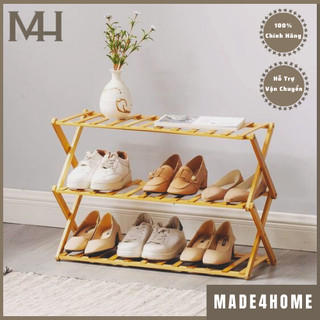 Kệ dép gỗ zích zắc 3 tầng Pine chắc chắn - Made4Home