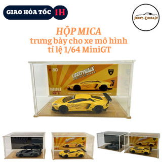 Hộp trưng bày mô hình ô tô và chống bụi mica trong suốt bảo vệ xe và hộp cho các hãng MiniGt Tomytec 1/64