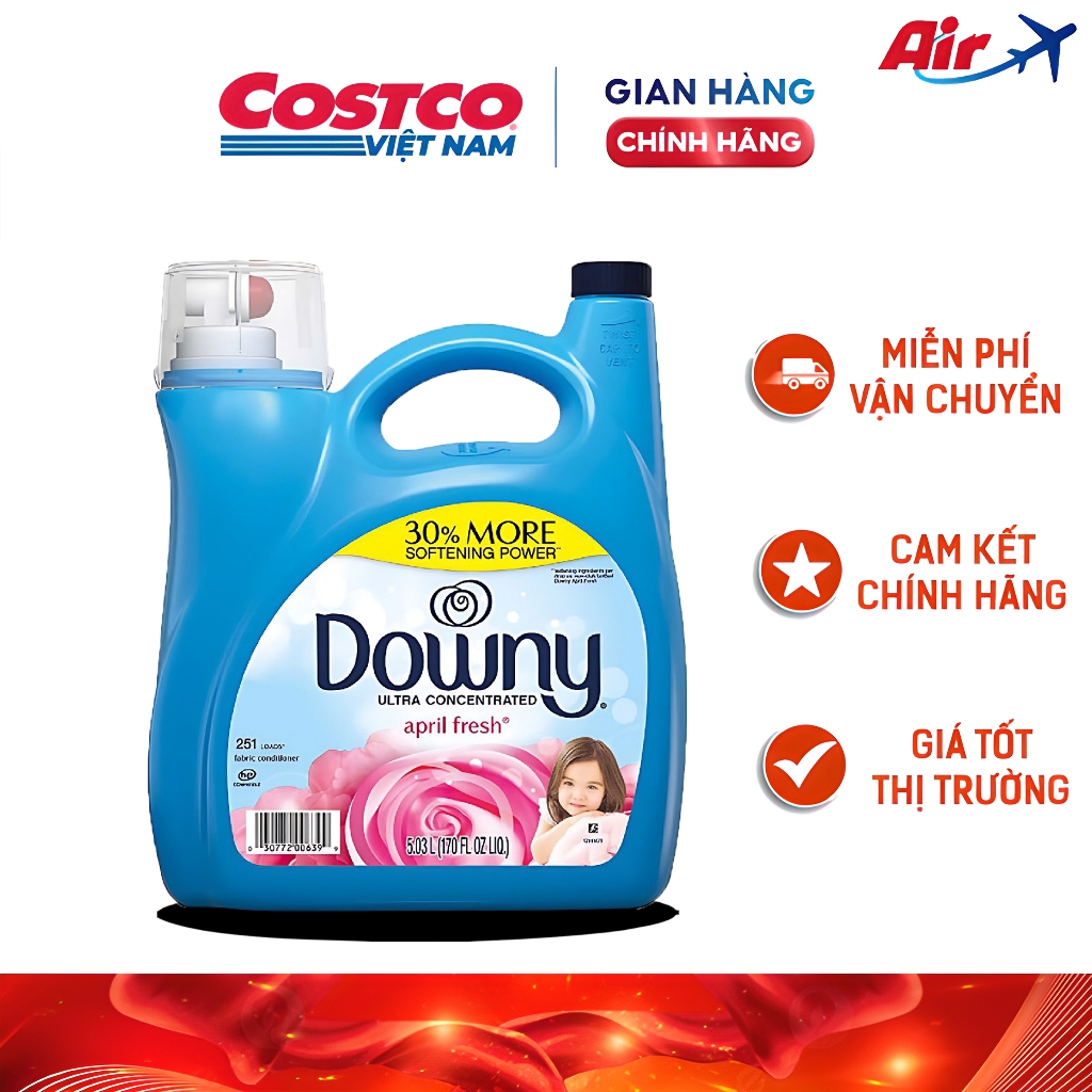 Nước xả vải Downy Ultra Concentrated April Fresh 5.03L của Mỹ