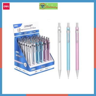 Bút chì kim bấm DELI U998 / U999 Ngòi 0.5mm, 0.7mm Vỏ Kim Loại Có Kèm Tẩy