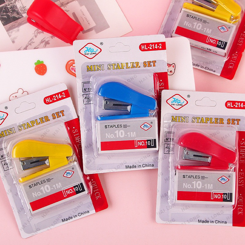 Set 3chiếc Kẹp Ghim Bấm Giấy MiNi (kèm 2 miếng đạn ghim)