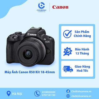 Máy Ảnh Canon EOS R50 + Lens Kit 18-45mm (Black) | Chính Hãng