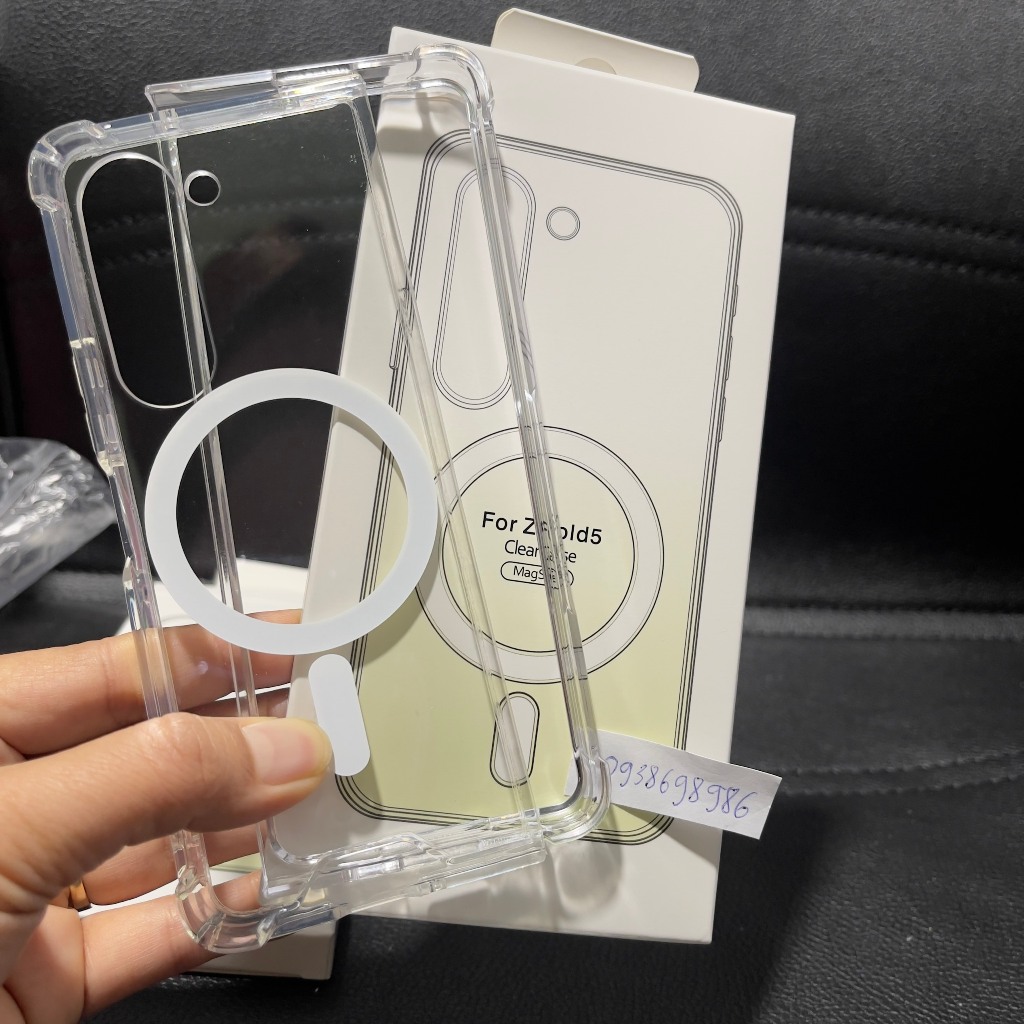 Samsung galaxy Z Fold 5 / Z Fold 5 5G_ Ốp lưng hỗ trợ sạc trong suốt chống sốc 4 góc Ốp lưng khoe mà