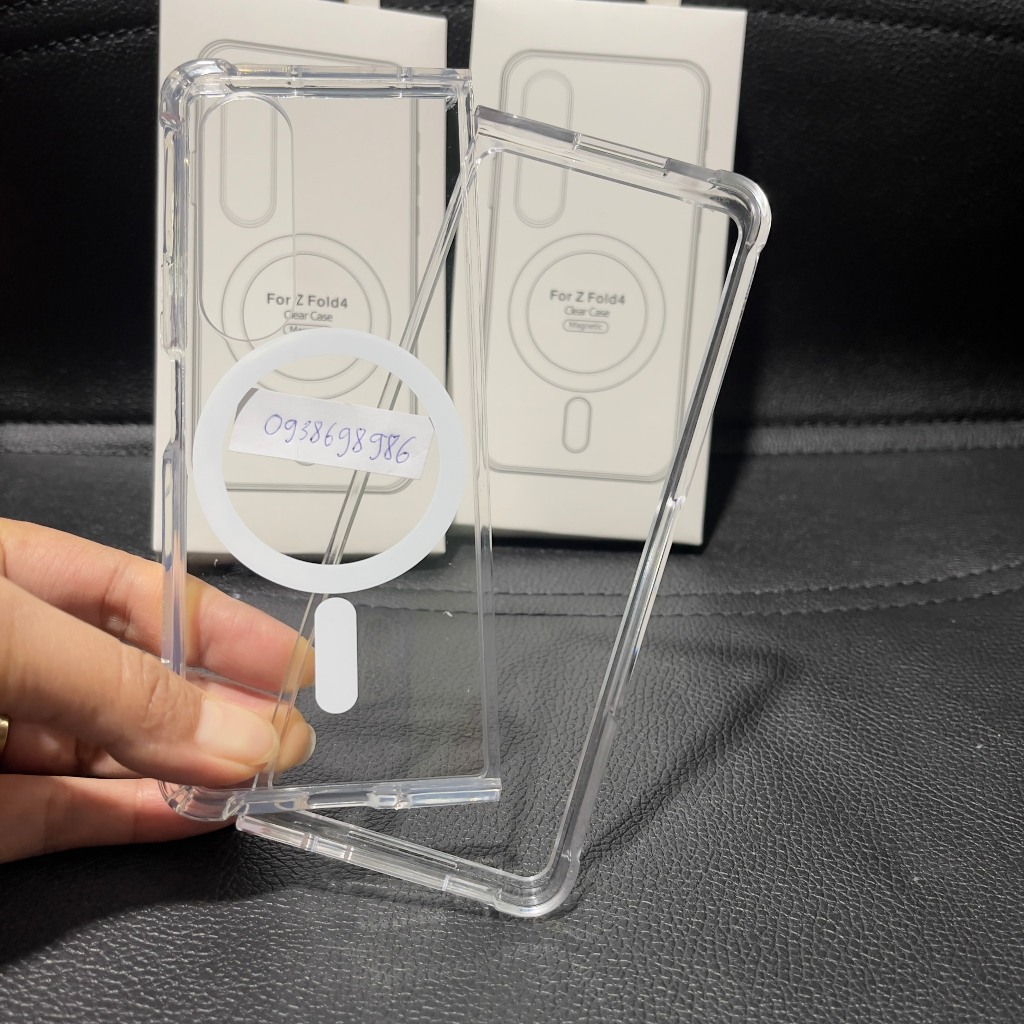 Samsung galaxy Z Fold 4 / FOLD 4 5G  _ Ốp lưng hỗ trợ sạc trong suốt chống sốc 4 góc