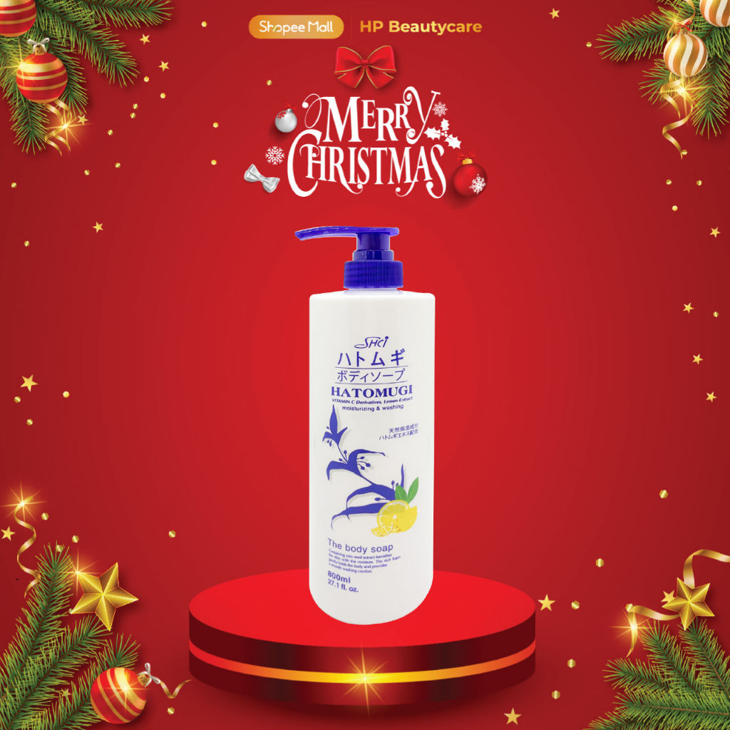 Sữa Tắm Cấp Ẩm Dưỡng Da Trắng Sáng Shci Hatomugi The Body Soap (Combo 800ML Và Set 24ML)