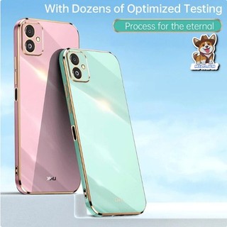 Ốp Bóng Viền Mạ Vàng Samsung Galaxy A05 Sang Chảnh, Màu Hottrend,...
