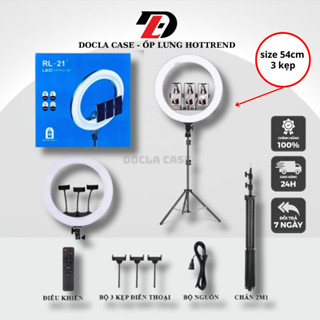 Đèn livestream size 26 30 33 36 45 54 siêu sáng bán hàng chuyên nghiệp RL14 RL18 RL21 kèm chân 2m1 -DOCLA CASE