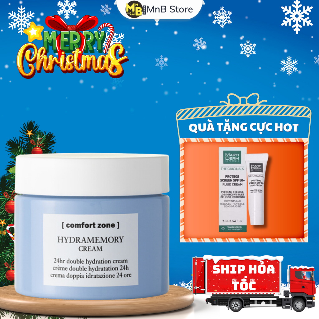 Kem dưỡng gấp đôi độ ẩm 24h Comfort Zone Hydramemory Cream Gel Kem tuyết làm sáng giải nhiệt dưỡng ẩm 60m