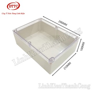 Hộp nhựa abs 290x210x100mm nắp trong suốt