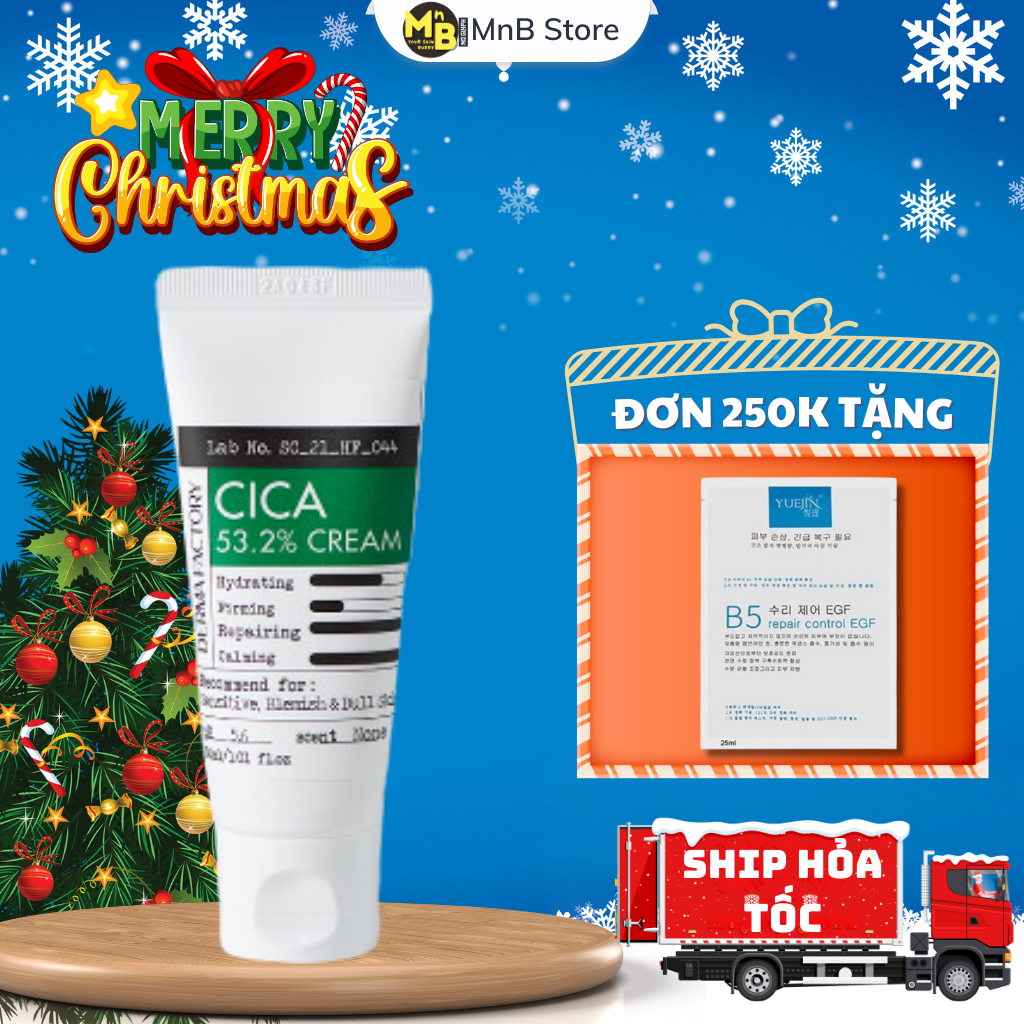 Kem Duỡng Ẩm Derma Factory CICA 53.2% Cream 30ml
