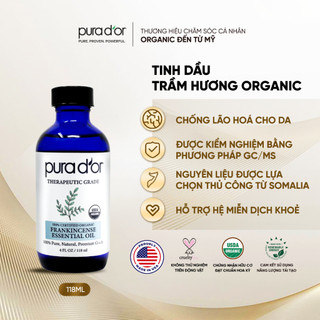 Tinh Dầu Trầm Hương Hữu Cơ Therapeutic Grade Frankincense Essential Oil PURA DOR 118ml Nhập Khẩu Mỹ