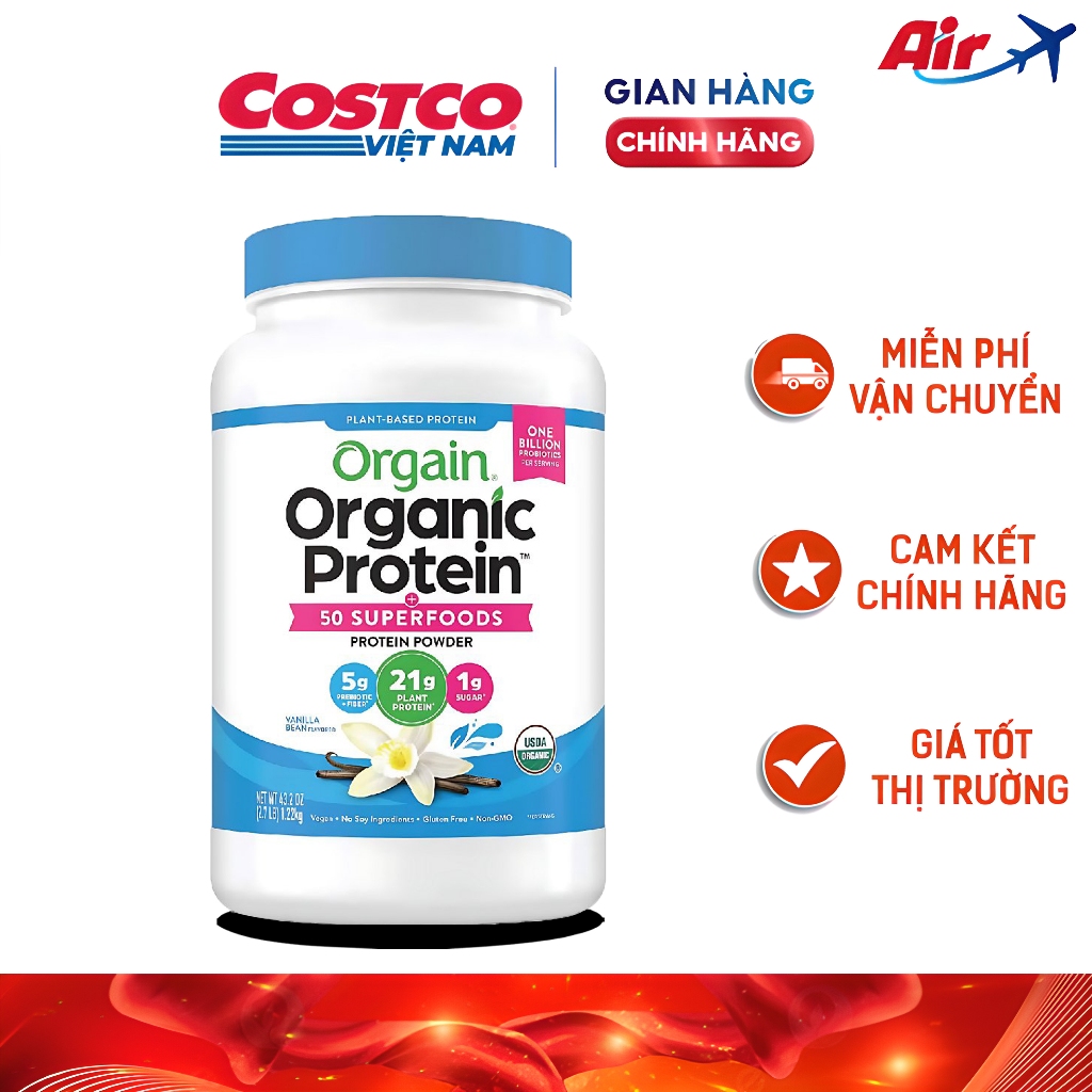 Bột Protein - Sữa Hữu Cơ Thực Vật Orgain Organic Protein của Mỹ