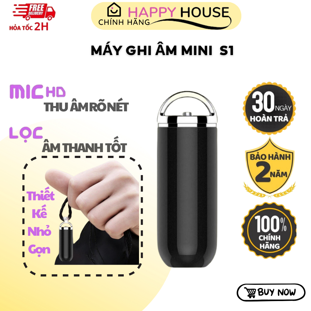 Máy ghi âm mini S1 bản Pro thương hiệu Hàn Quốc , tự động ghi âm khi có tiếng nói , loại bỏ tạp âm xung quanh