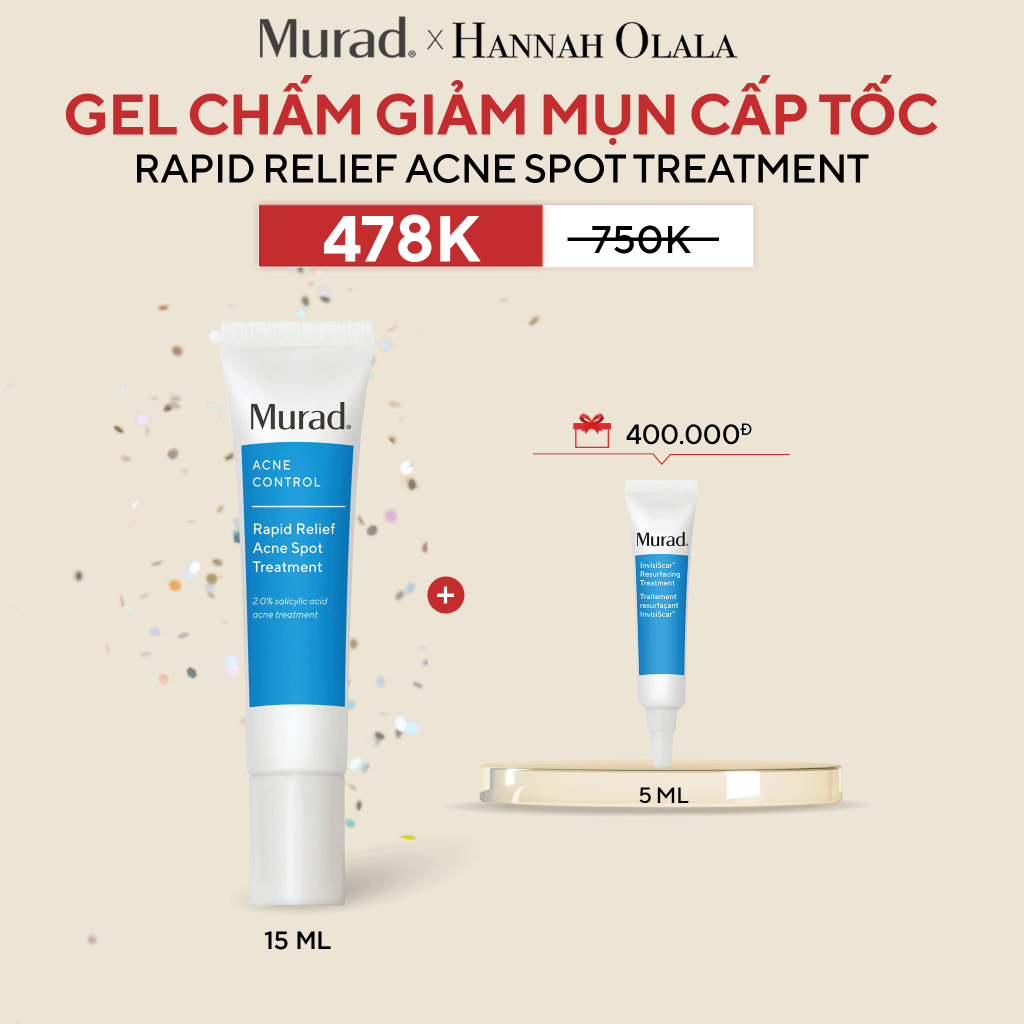 Gel chấm giảm mụn cấp tốc MURAD Rapid Relief Acne Spot Treatment 15ml