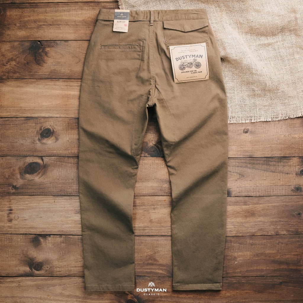 Quần Kaki Elegant ống suông cổ điển - DUSTYMAN