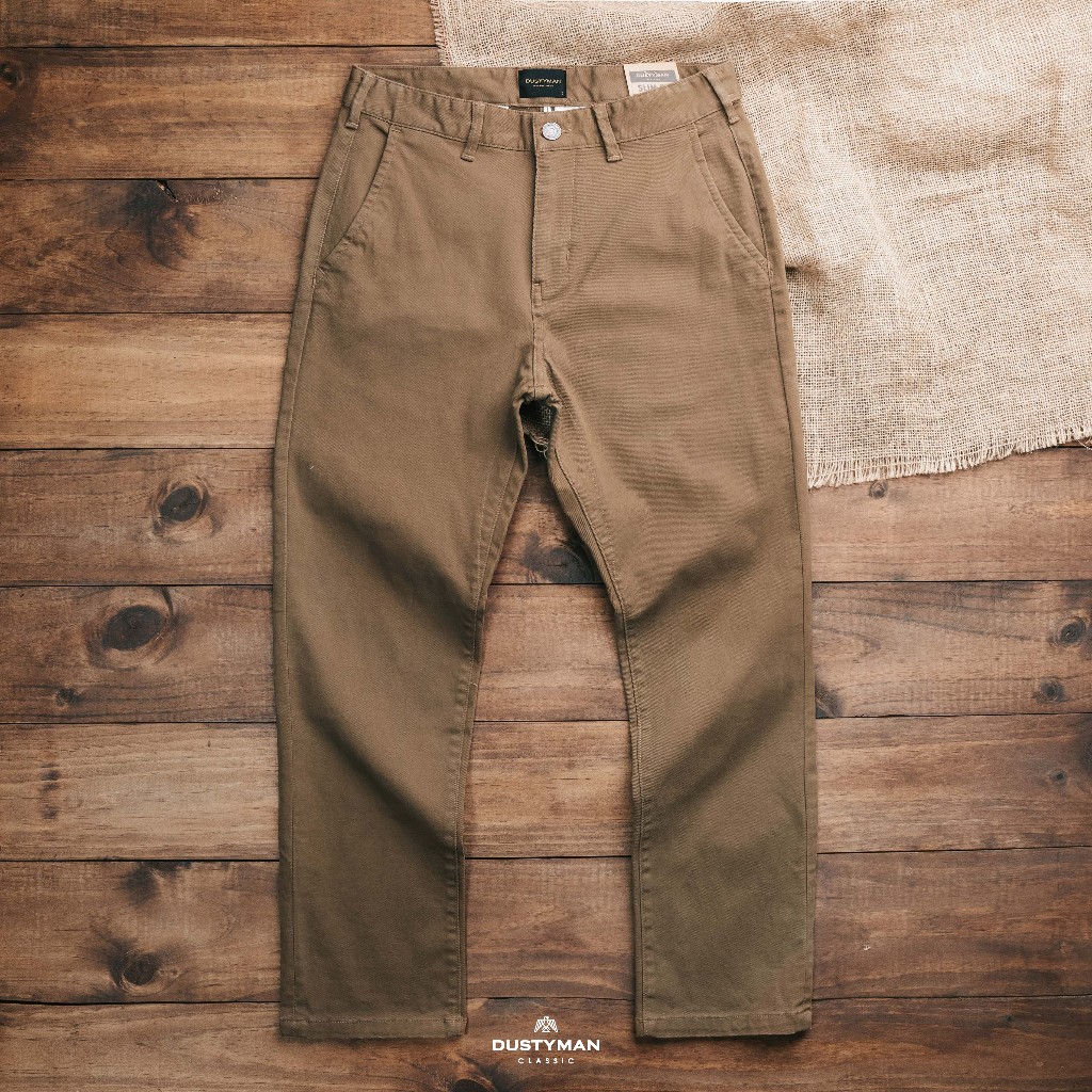 Quần Kaki Elegant ống suông cổ điển - DUSTYMAN