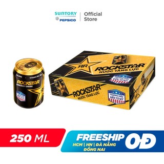Thùng 24 Lon Nước Tăng Lực Rockstar (250ml/lon)