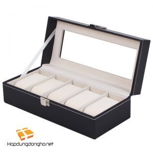 Hộp đồng hồ 6 ngăn bằng da cao cấp, Thiết kế tinh tế!