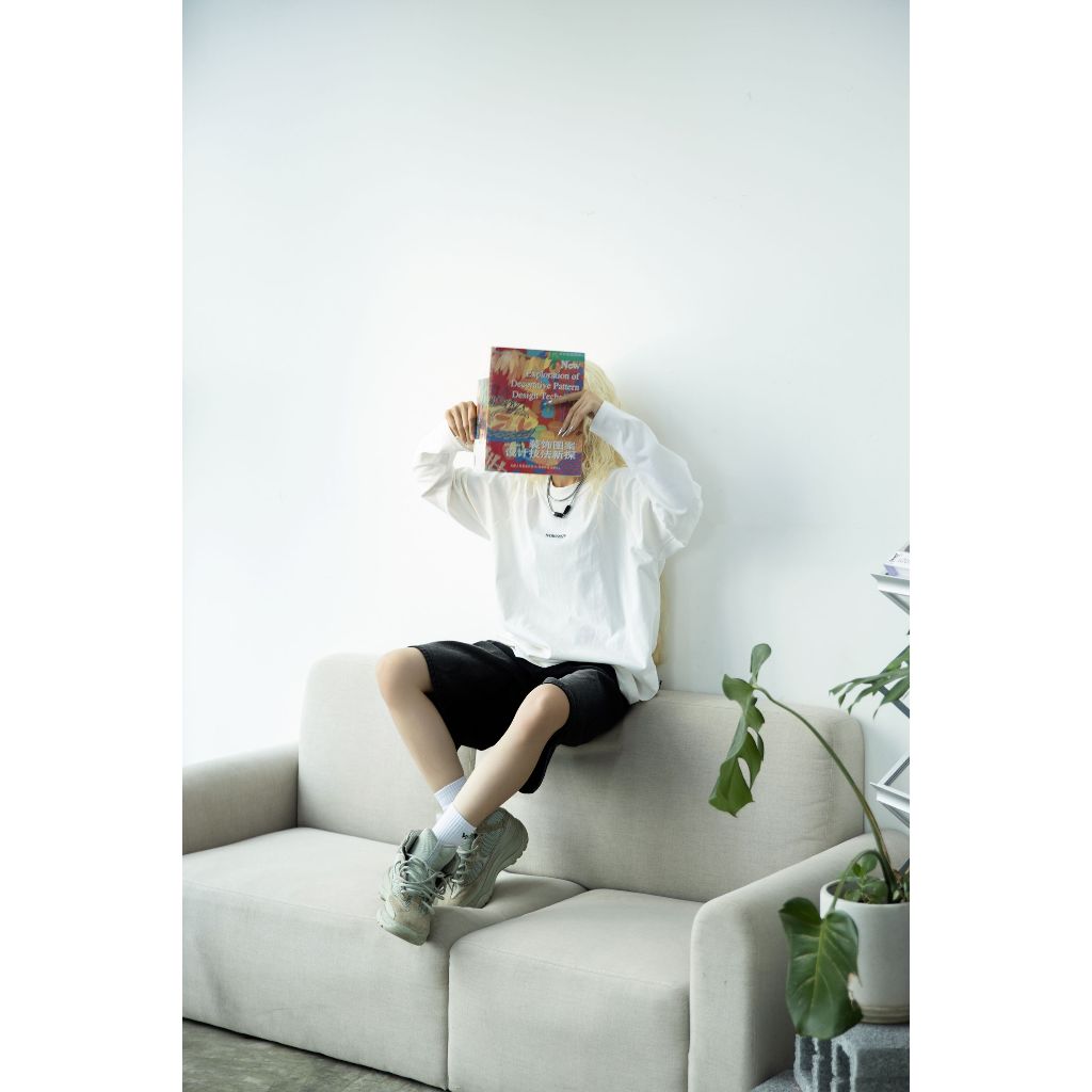 Áo dài tay WHITE FRONT BACK LOGO - YOUNG GREEN