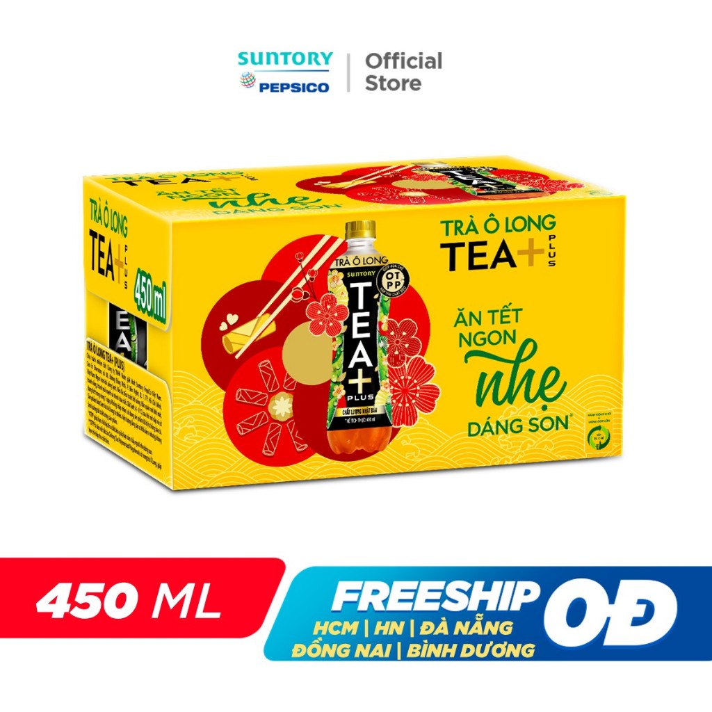 [HỎA TỐC]Thùng 24 Chai Trà Ô long Tea+ (450ml /chai)