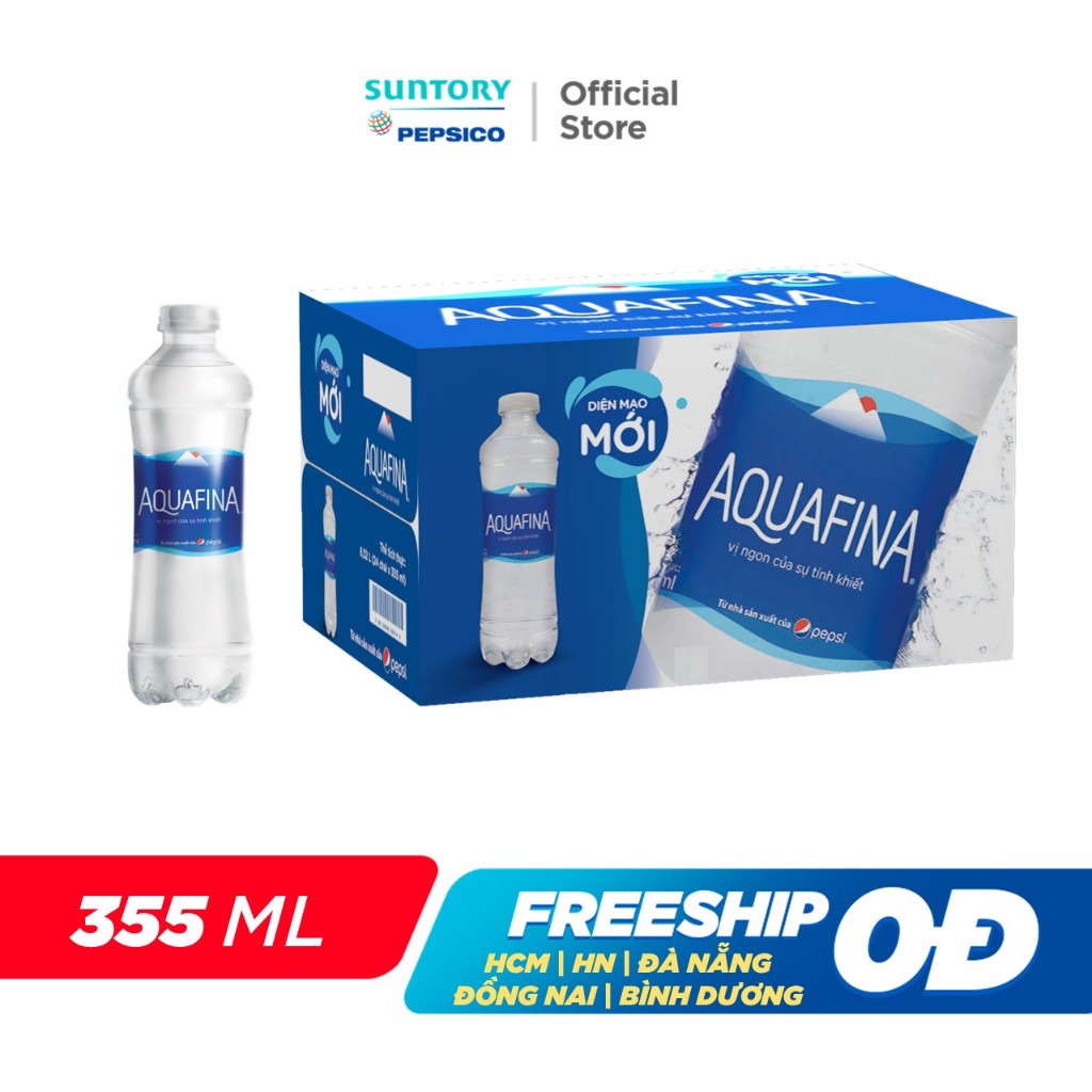 Thùng 28 Chai Nước tinh khiết Aquafina (500ml/chai)