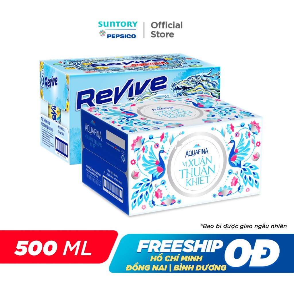 Combo 1 Thùng 24 Chai Revive và 1 Thùng 24 Aquafina