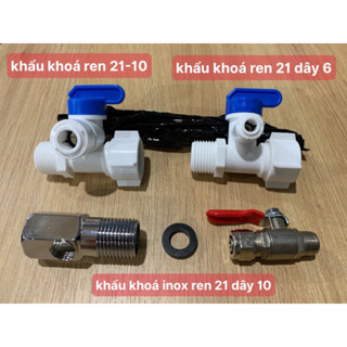 Khoá Chia Máy Lọc Nước đầu vào ,khẩu khoá nhựa đầu vào ren 21 dây 10, ren 21 dây 6 dùng cho máy lọc nước,phun sương..