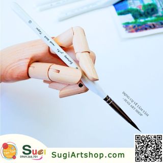 Cọ vẽ nét Lông Sóc thân trắng c Sunway B008