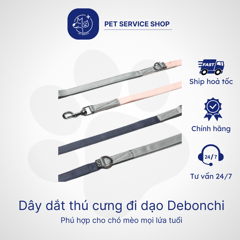 Dây dắt thú cưng đi dạo debonchi với thiết kế tinh tế và màu sắc hiện đại