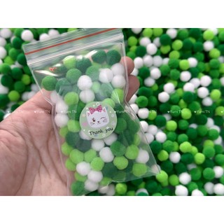 pompom lông trang trí 1cm, túi 100 hột
