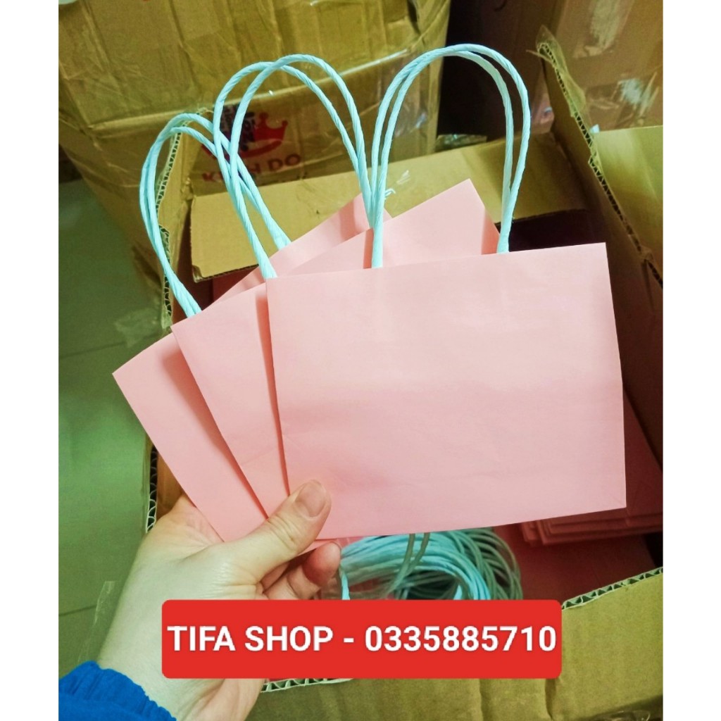 Túi giấy Kraft Nhật 15x12x5cm đựng son, mỹ phẩm mini có sẵn