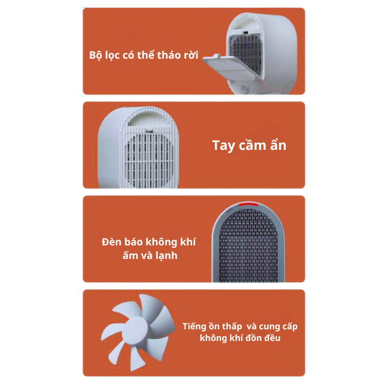 Quạt sưởi gốm mini Xiaomi DOUHE DH-QN04 - Bảo hành 3 tháng - Shop Mi YouPin Store