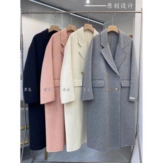 「ADELIA」Áo Khoác Dạ Dáng Dài Chất Dạ Ép Lông Cừu Form Rộng Túi Hộp 4 Màu Basic Dễ Mặc TD286