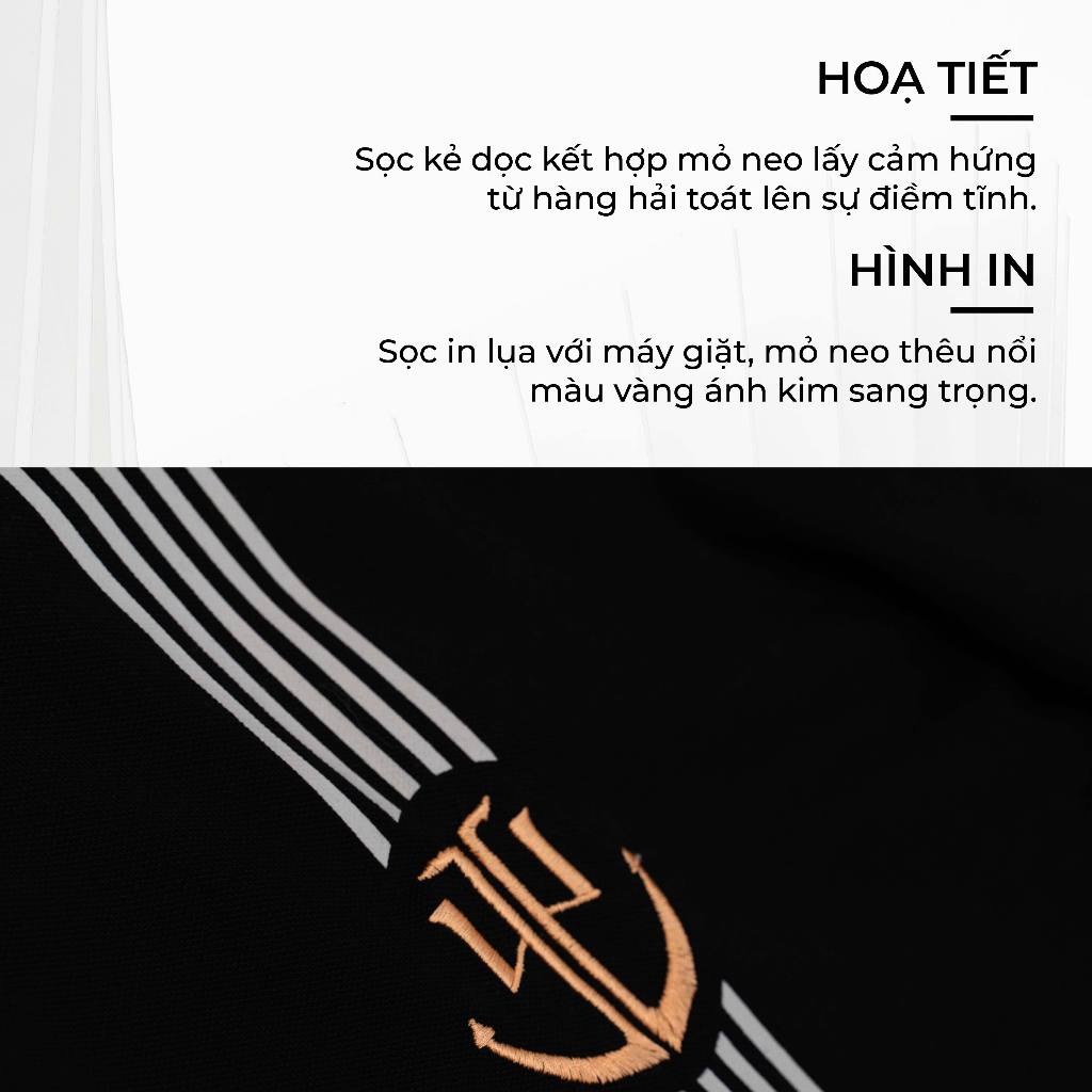 WIZDOM áo polo nam DARYN vải cá sấu cotton cao cấp thoáng mát, trendy, nam tính