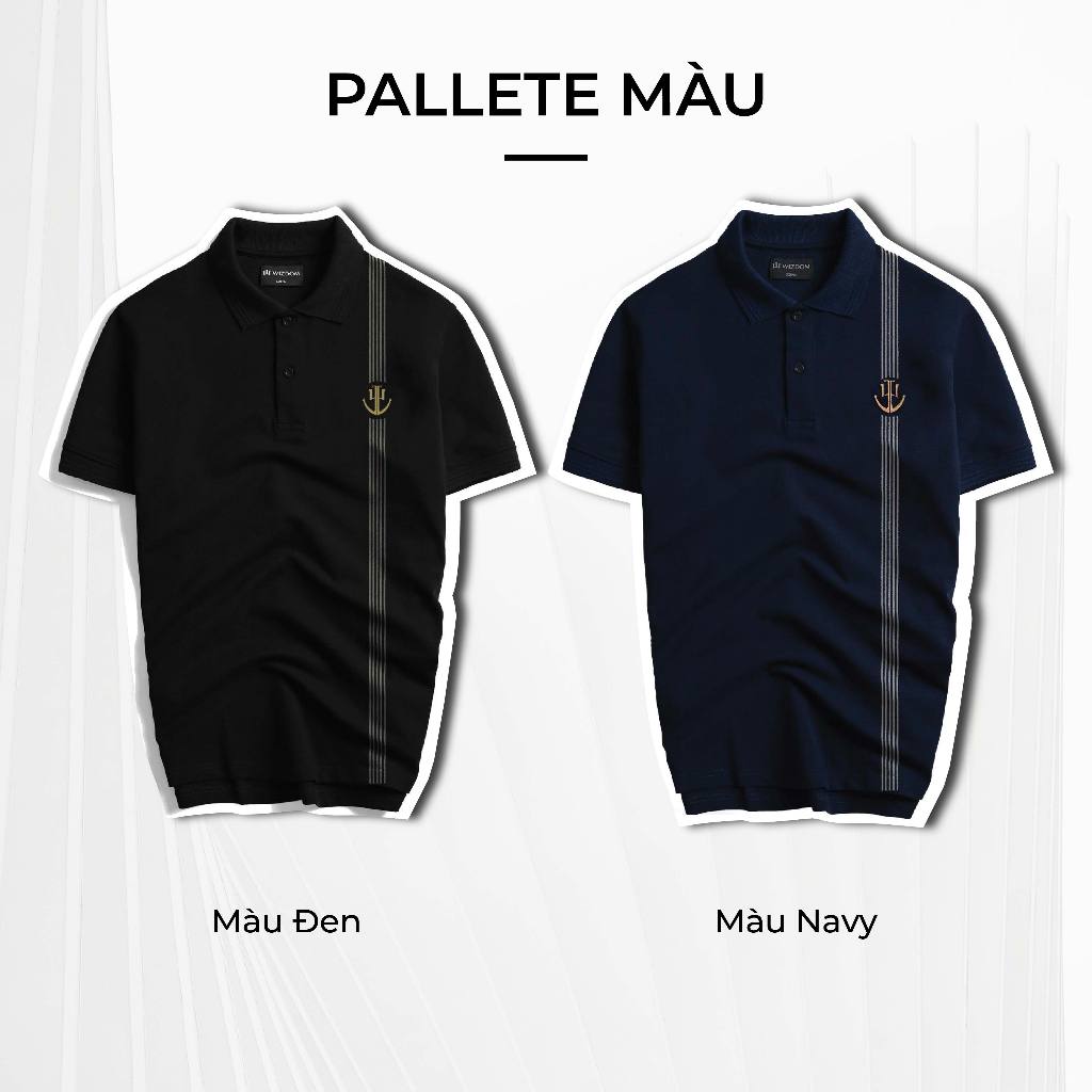 WIZDOM áo polo nam DARYN vải cá sấu cotton cao cấp thoáng mát, trendy, nam tính