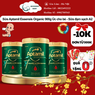 Sữa Aptamil Essensis organic A2 Số 1, 2, 3 Hộp 900g của Úc date 2025 ( Mẫu Mới)