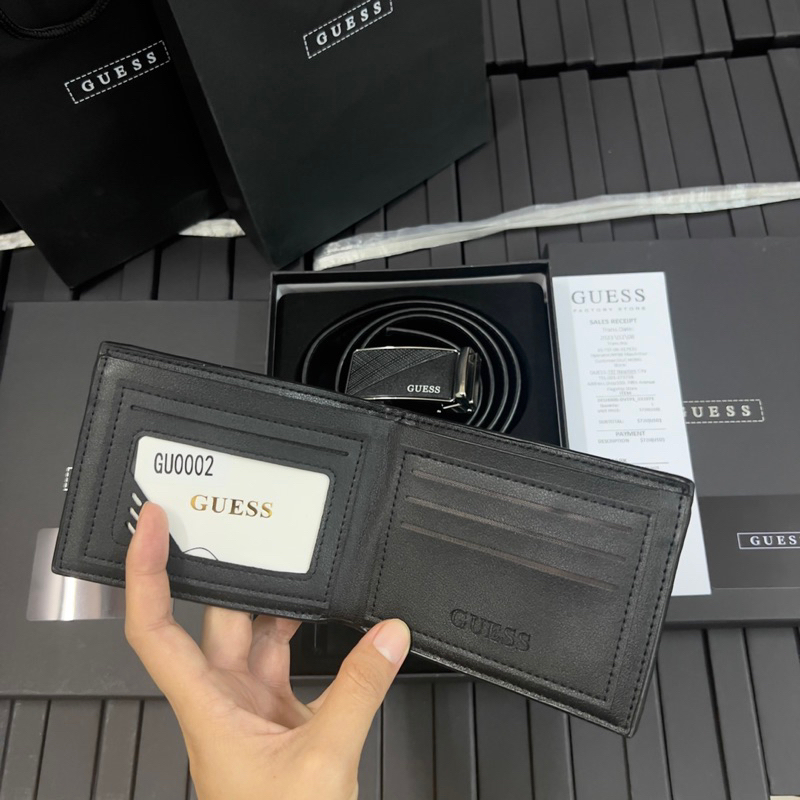 SET THẮT LƯNG NAM GU€SS FULLBOX + TÚI GIẤY