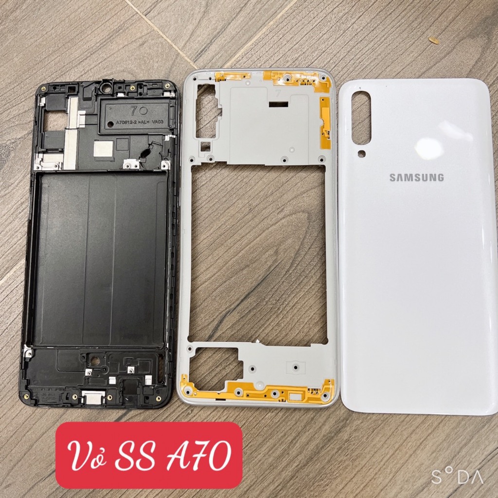 Vỏ samsung a70, lưng vỏ sam sung a705, nắp lưng, nắp pin ss a70, khung sườn, khung nhựa, benzen