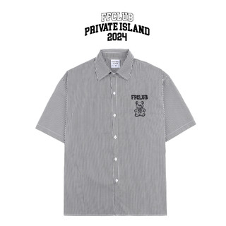Áo sơ mi form rộng ff striped signature shirt