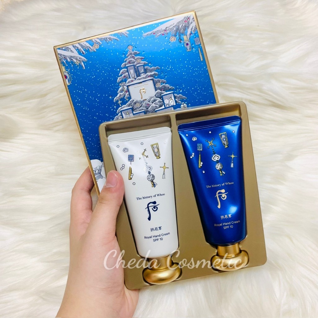 Set dưỡng da tay Whoo Royal Hand Cream SPF10 60mlx2.