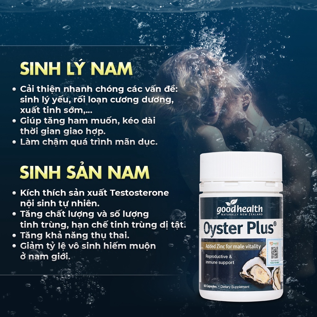 Tinh chất hàu Oyster Plus Zinc Goodhealth tăng cường sức khỏe nam giới 60