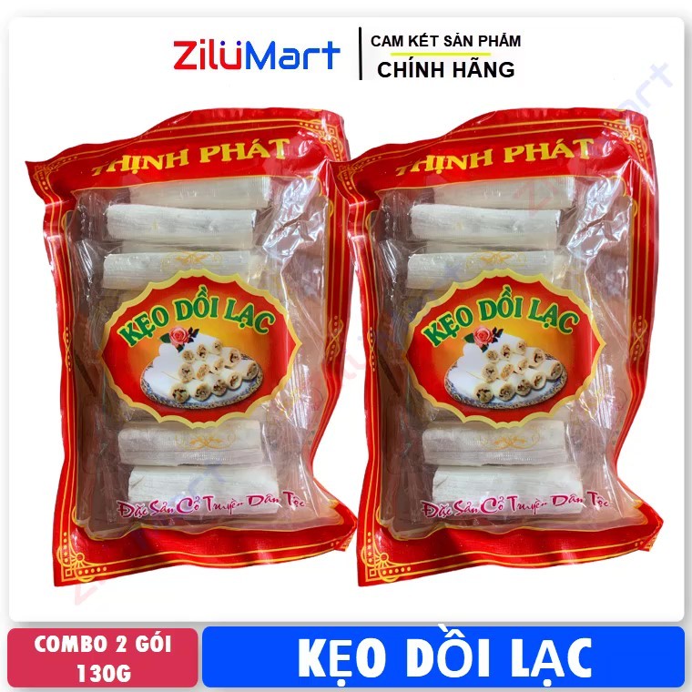 Kẹo dồi lạc Thịnh Phát (combo 2 gói) loại 130g